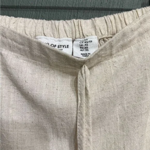 Song of Style x REVOLVE Cream Linen Blend Maxi Skirt XS Side Slit Resort Coast - Picture 4 of 11